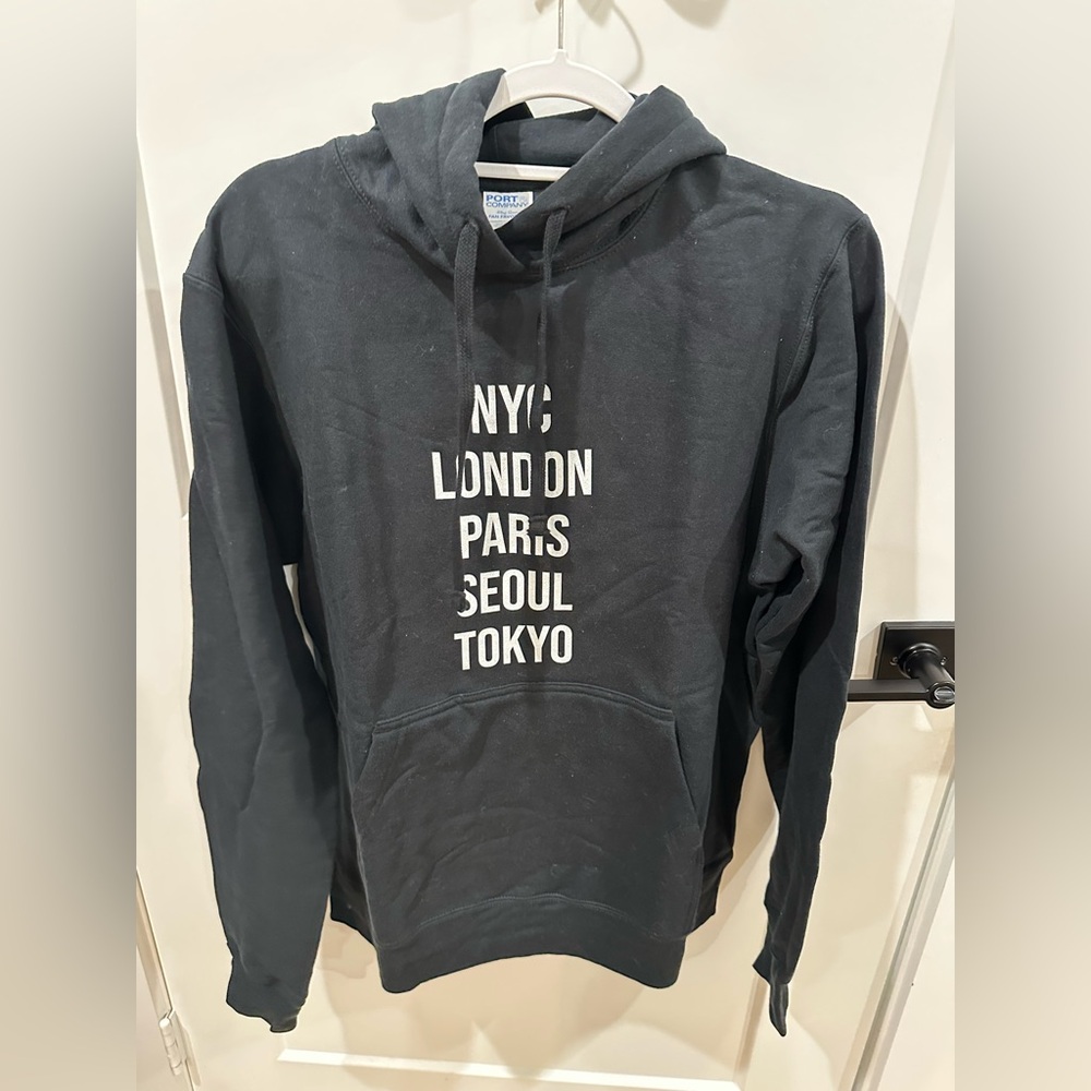 Black Hoodie with City Print